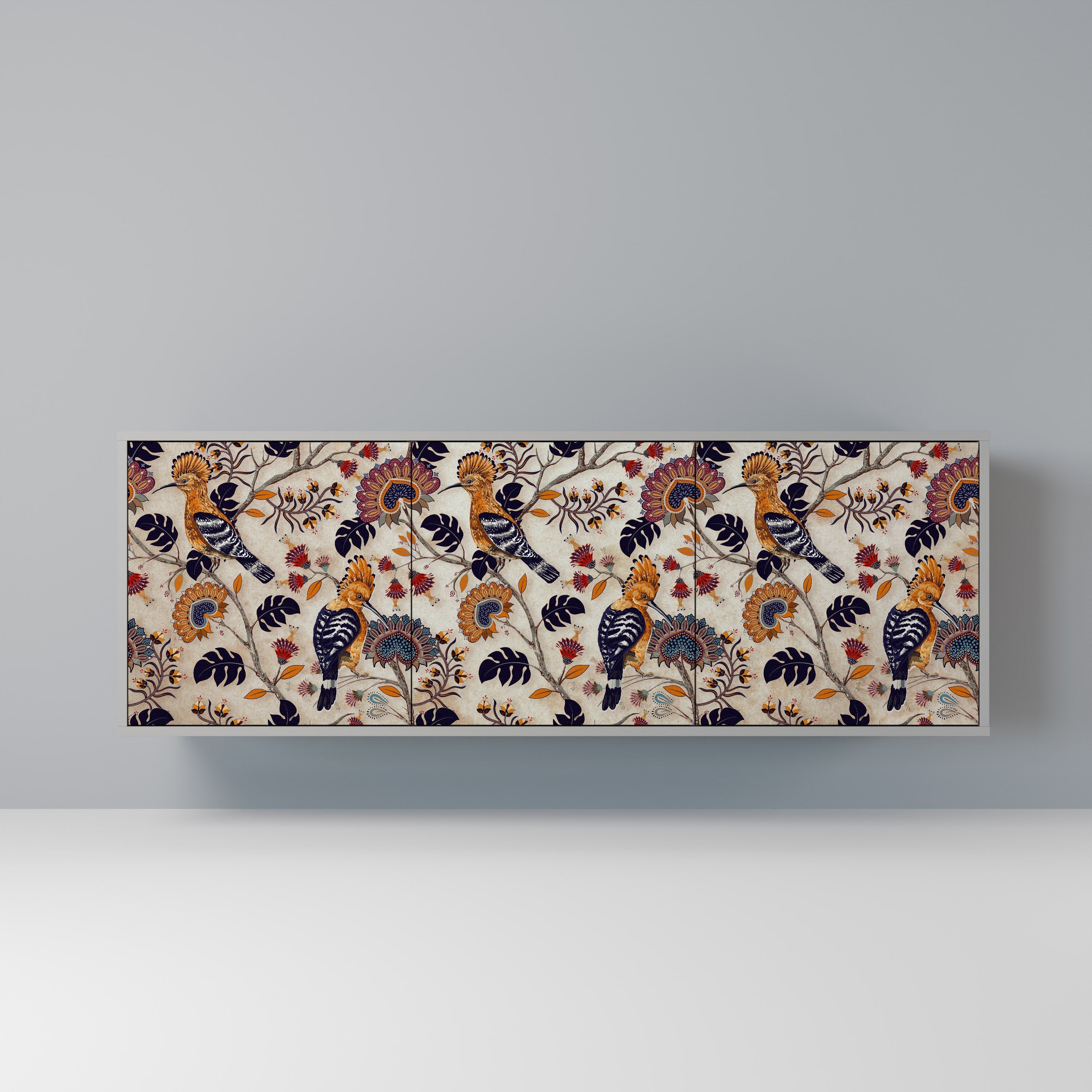 Buffet 3 portes EMINENT HOOPOE finition grise