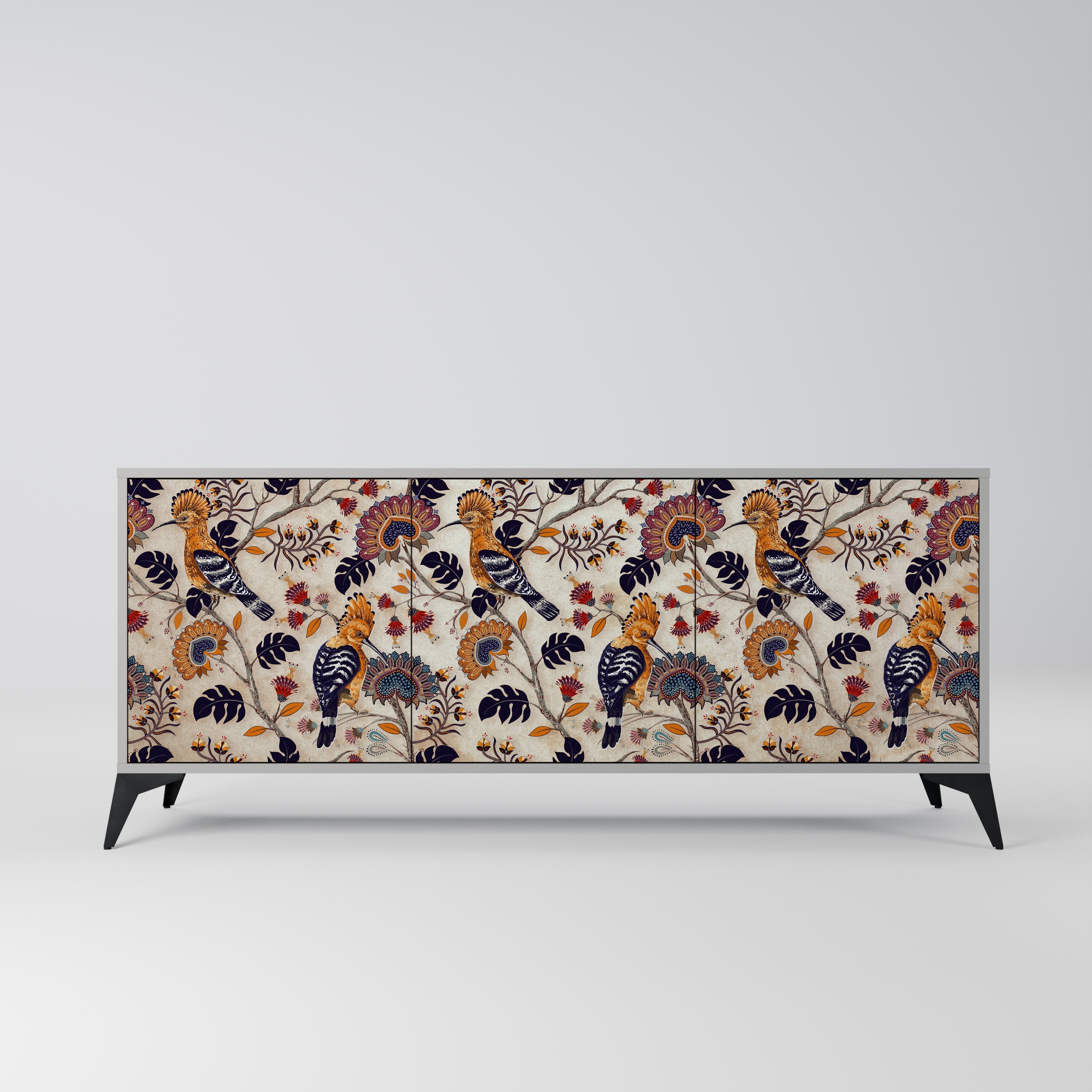 Buffet 3 portes EMINENT HOOPOE finition grise