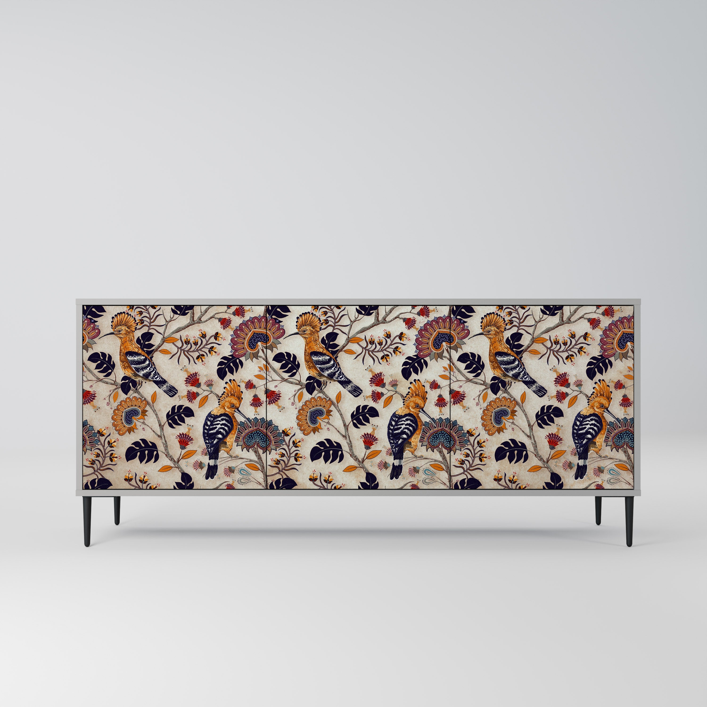 Buffet 3 portes EMINENT HOOPOE finition grise