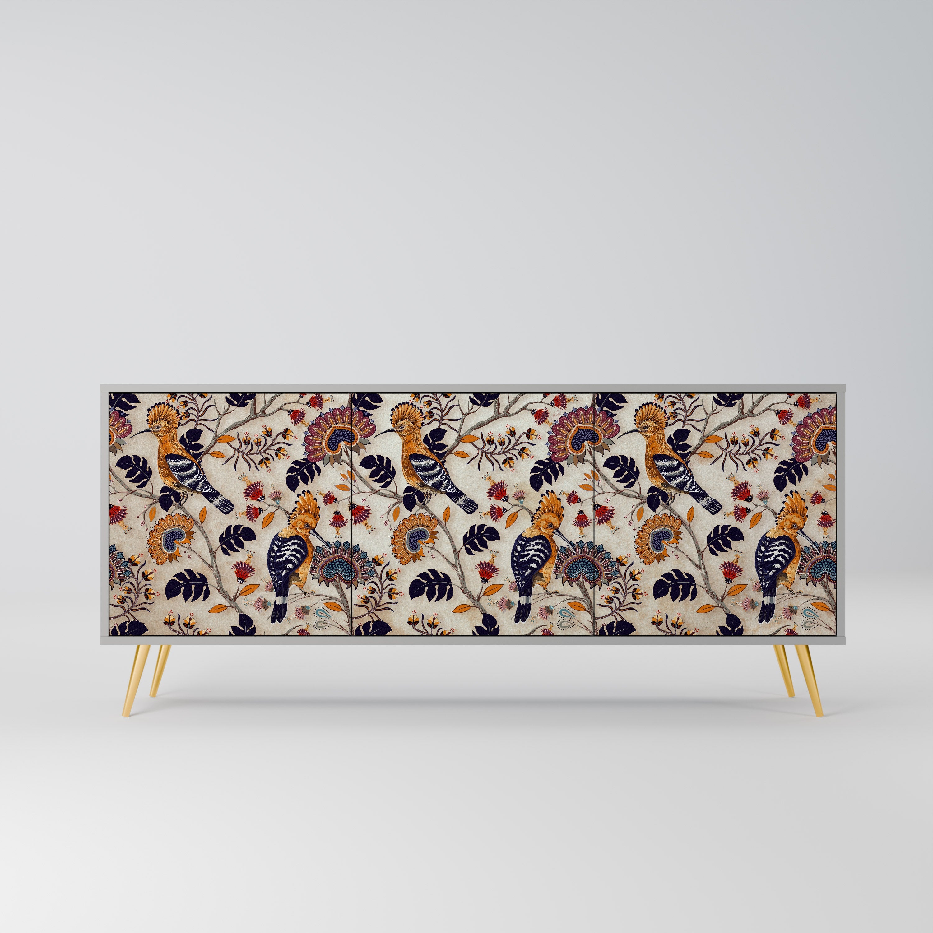 Buffet 3 portes EMINENT HOOPOE finition grise