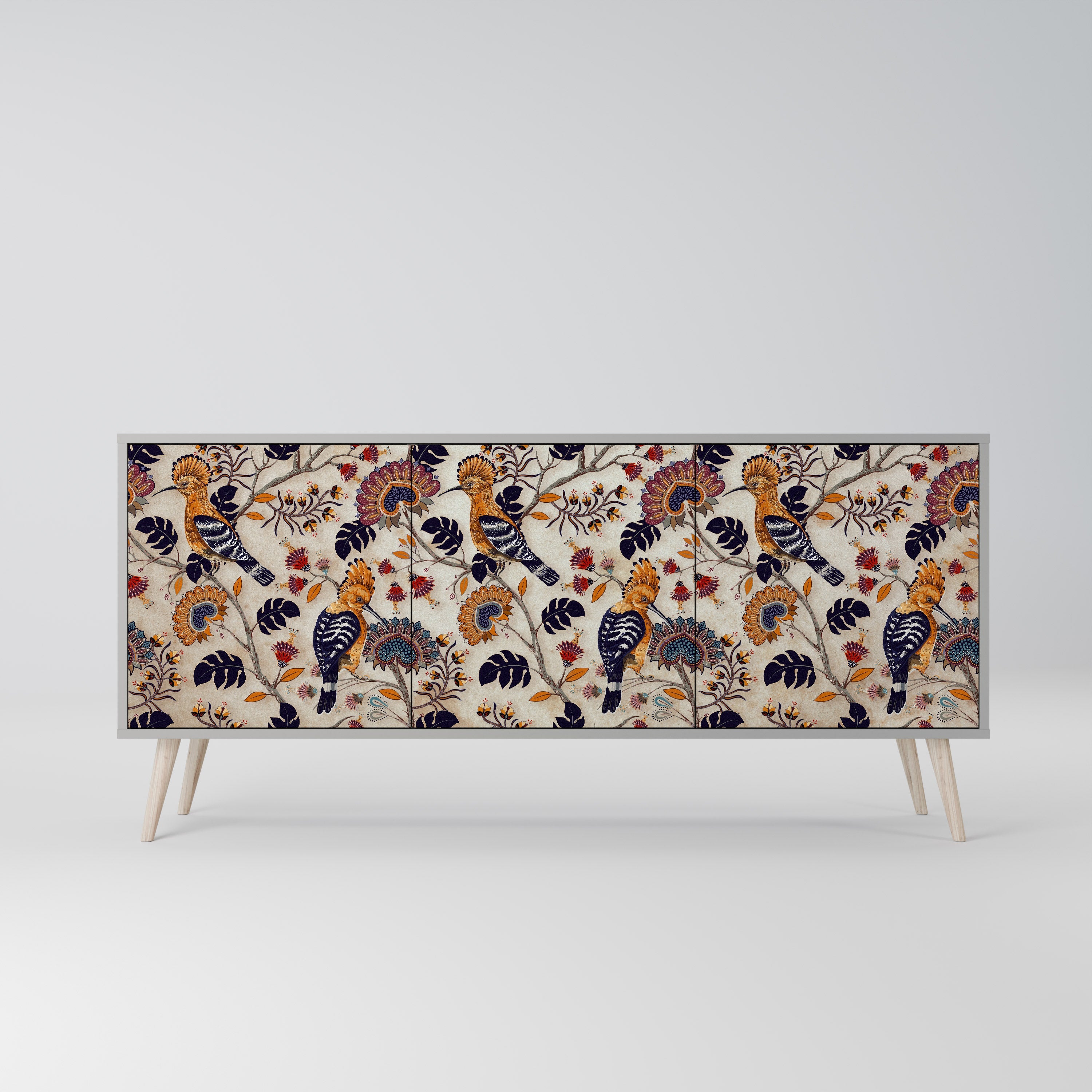 Buffet 3 portes EMINENT HOOPOE finition grise