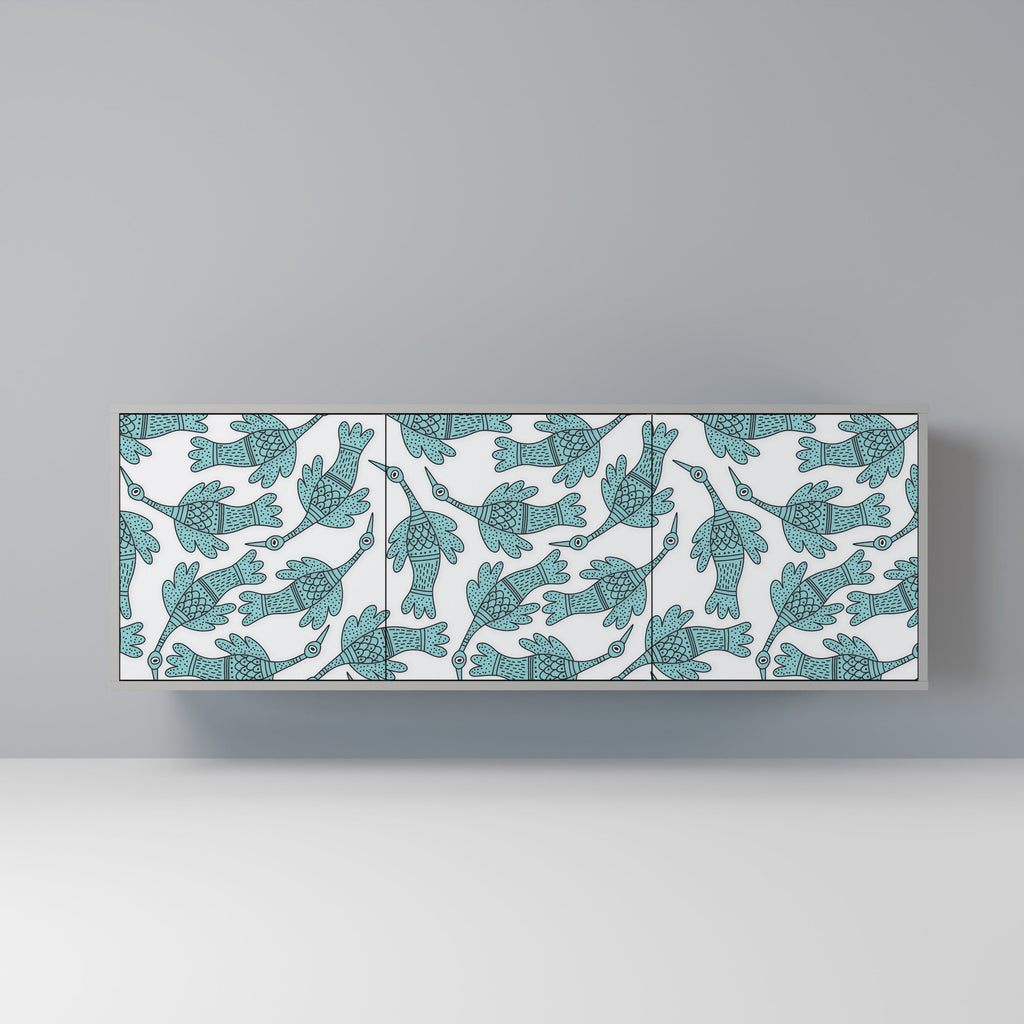 WATERSPOUT SONGIBIRD 3-Door Sideboard in Grey Finish