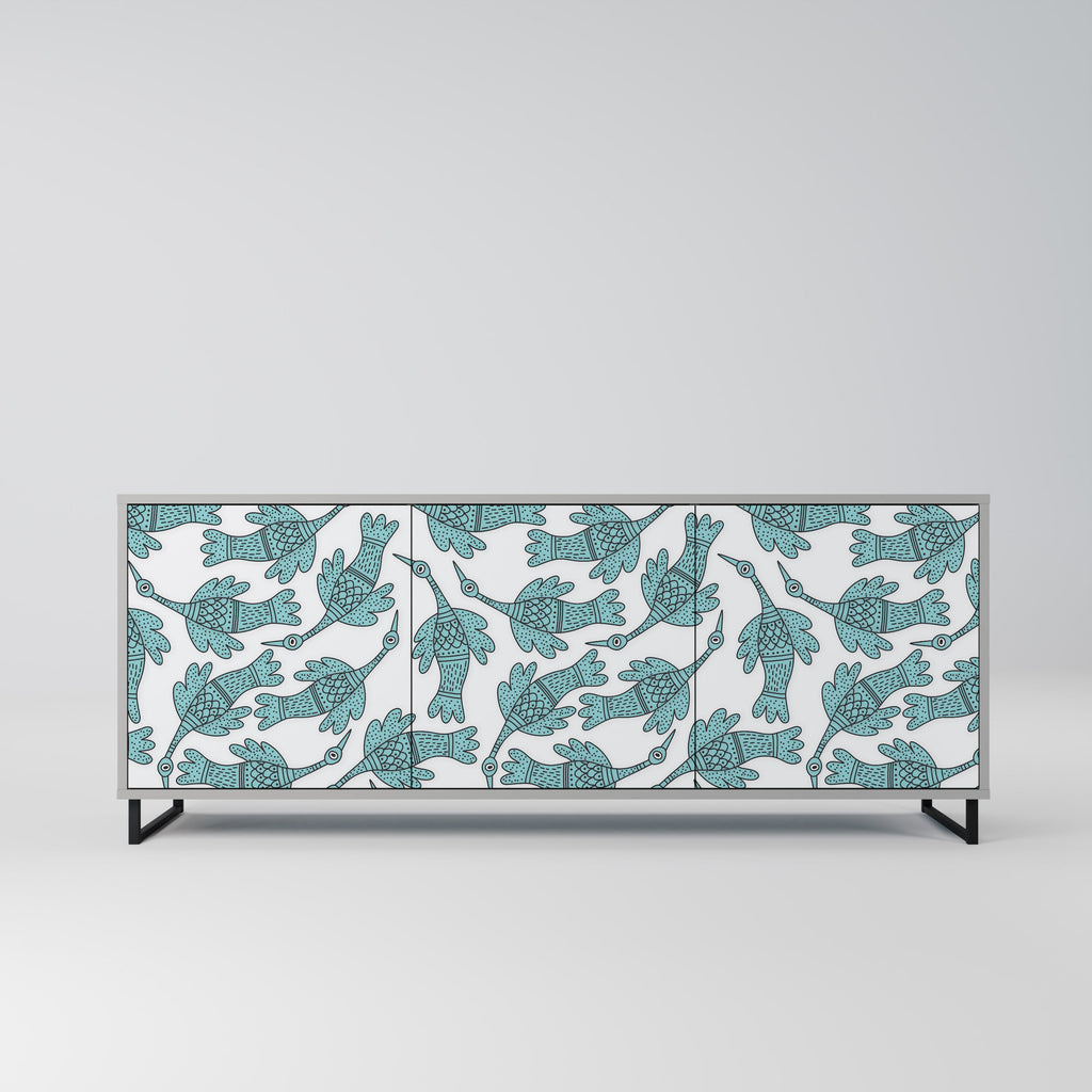 WATERSPOUT SONGIBIRD 3-Door Sideboard in Grey Finish