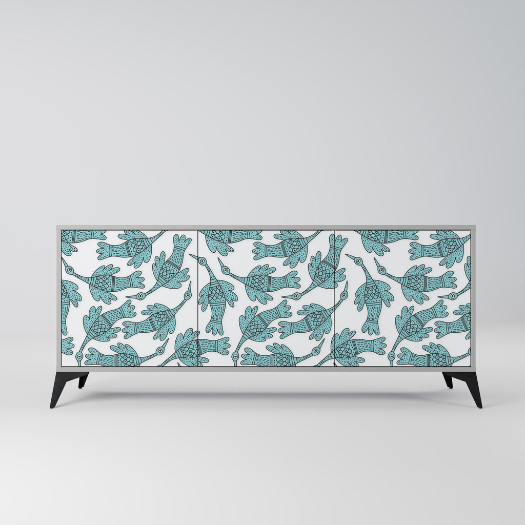WATERSPOUT SONGIBIRD 3-Door Sideboard in Grey Finish