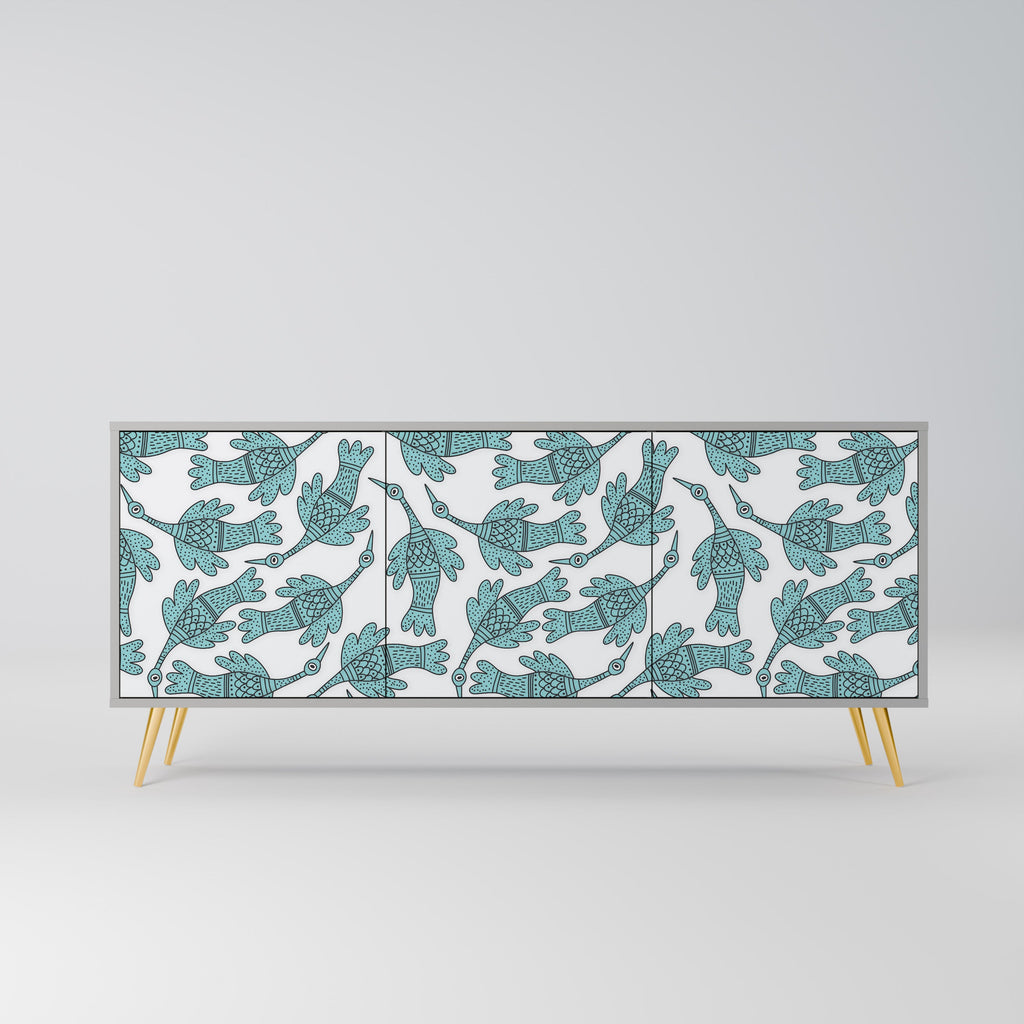 WATERSPOUT SONGIBIRD 3-Door Sideboard in Grey Finish