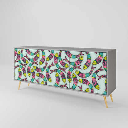 INDIAN FISH 3-Door Sideboard
