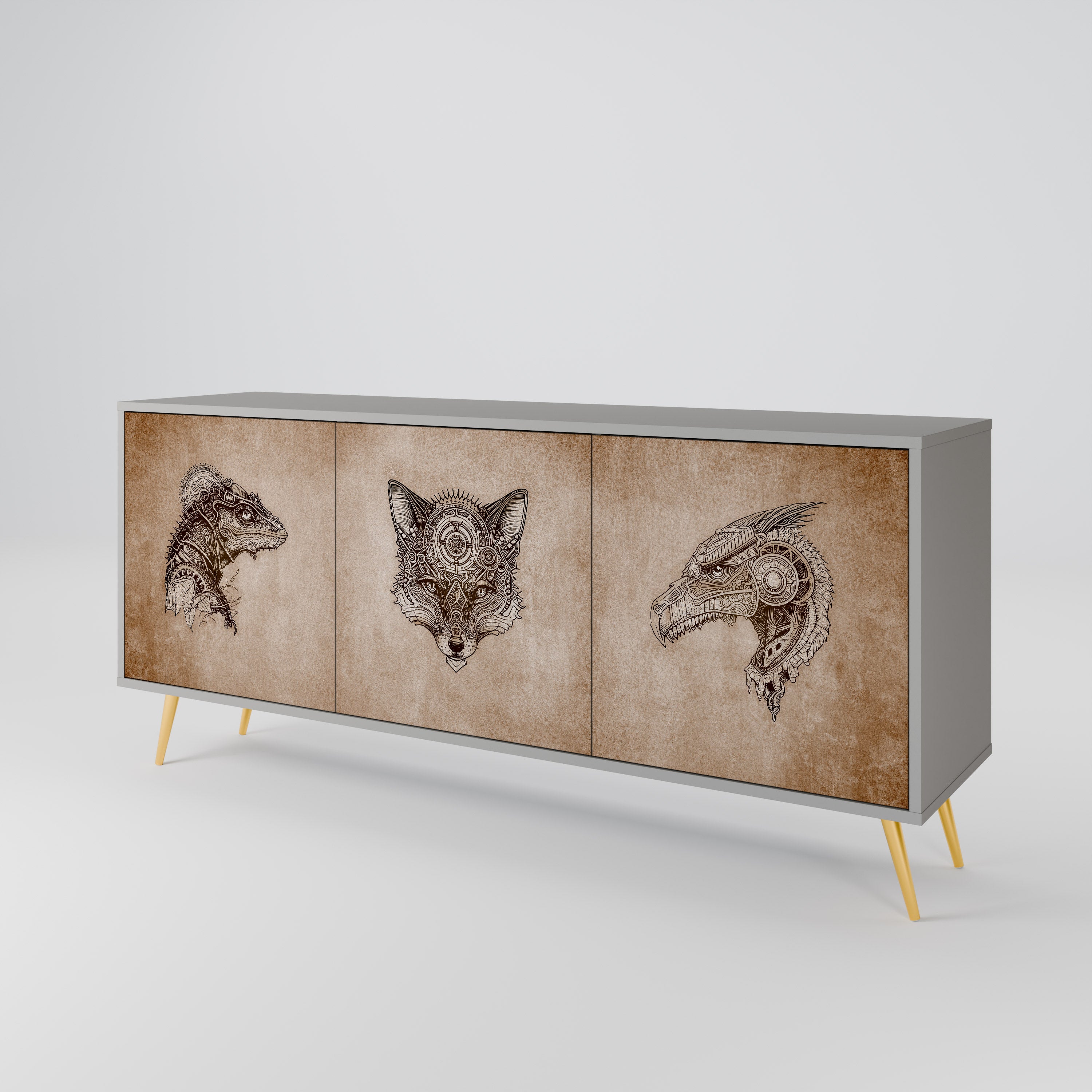STEAMPUNK CLAN 3-Door Sideboard