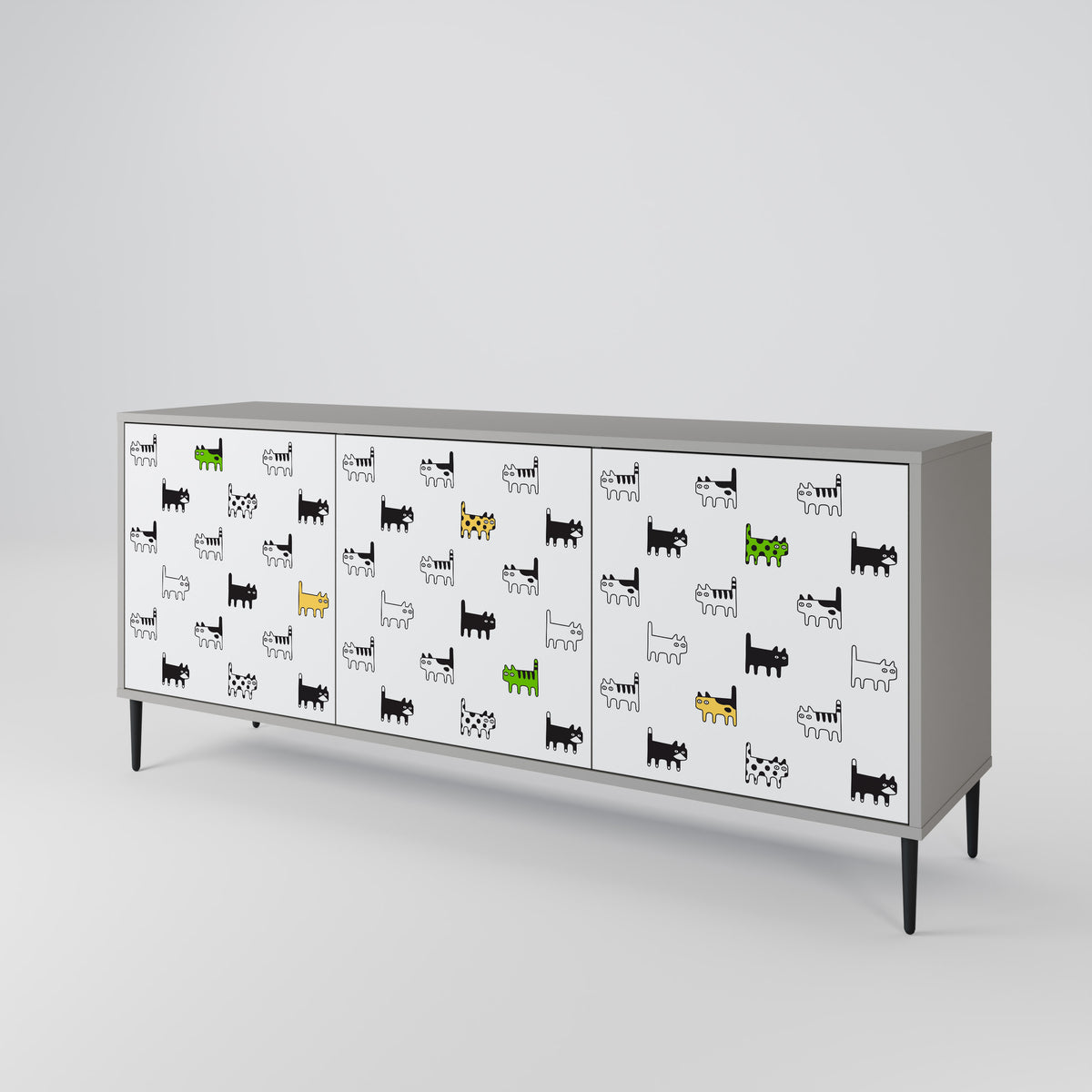 CATS COMPILATION 3-Door Sideboard