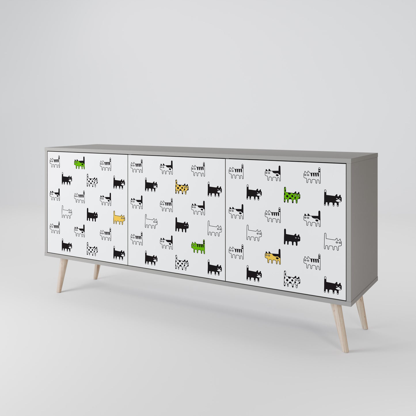 CATS COMPILATION 3-Door Sideboard