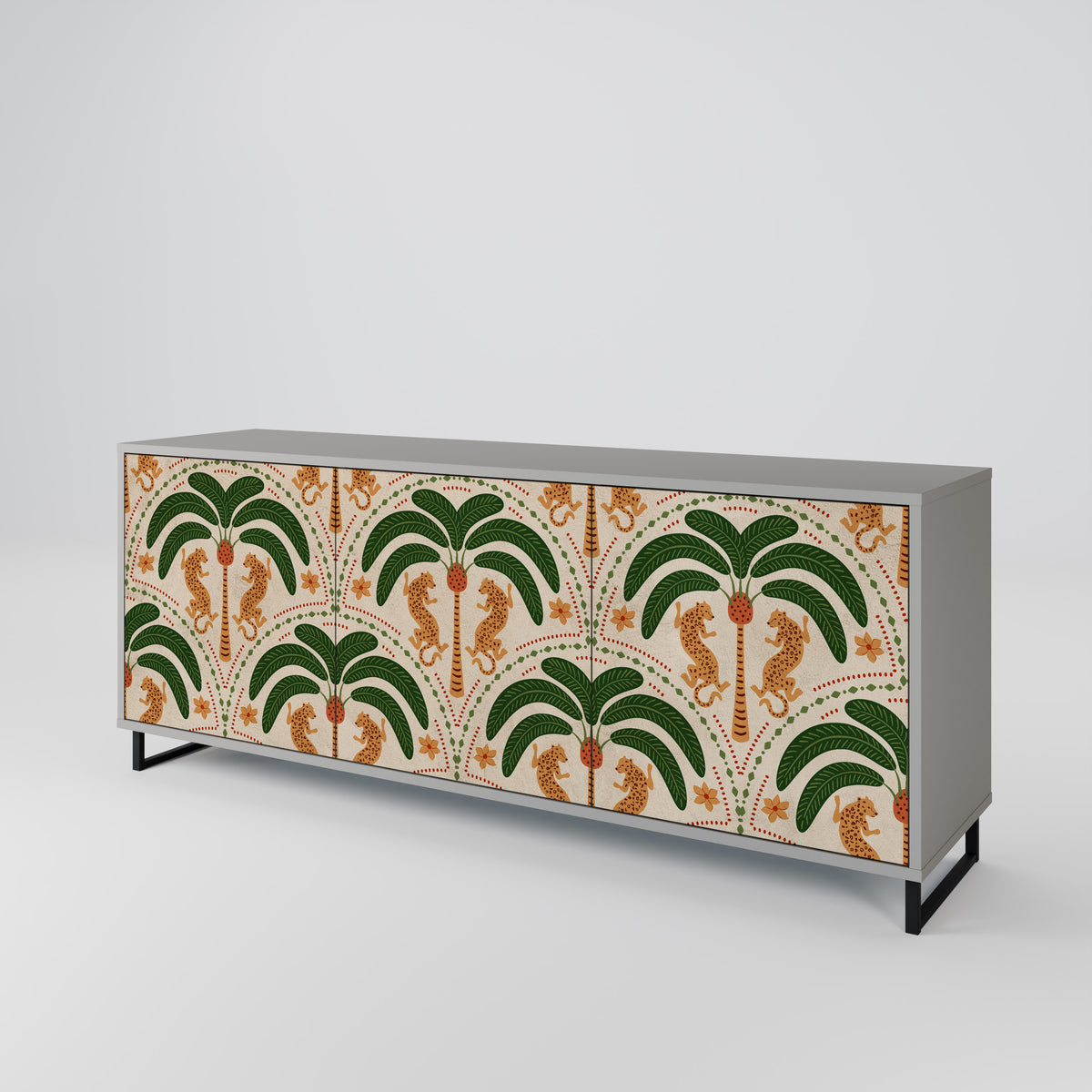 DANCING PREDATORS 3-Door Sideboard