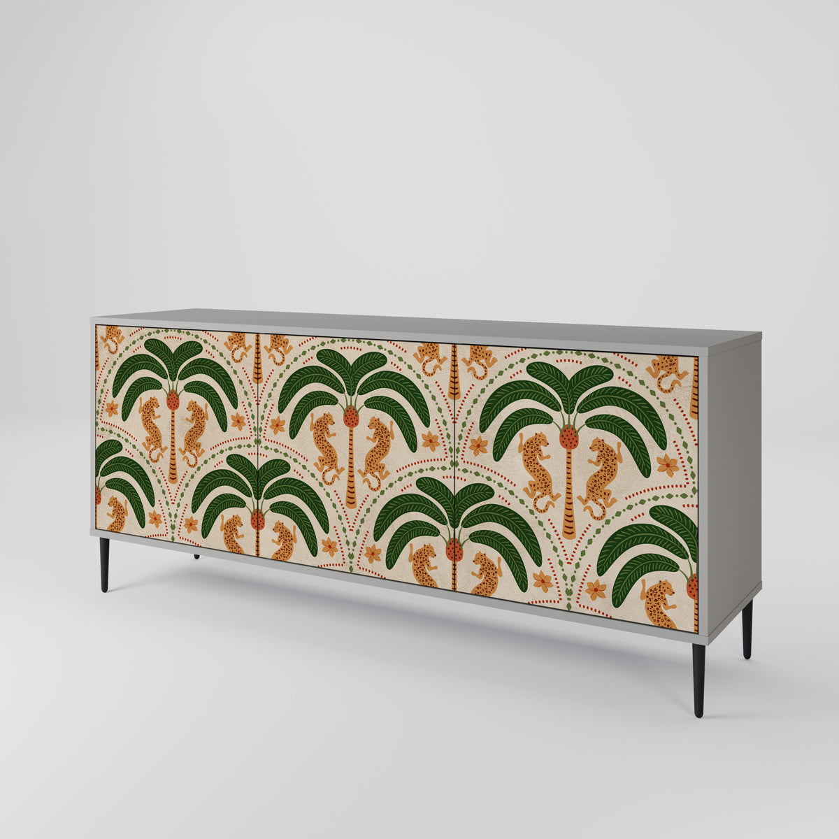 DANCING PREDATORS 3-Door Sideboard