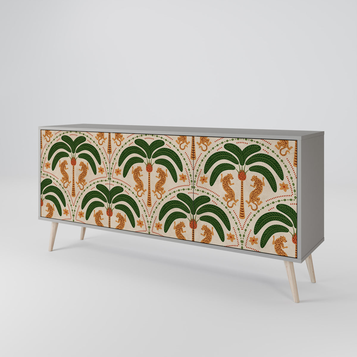 DANCING PREDATORS 3-Door Sideboard
