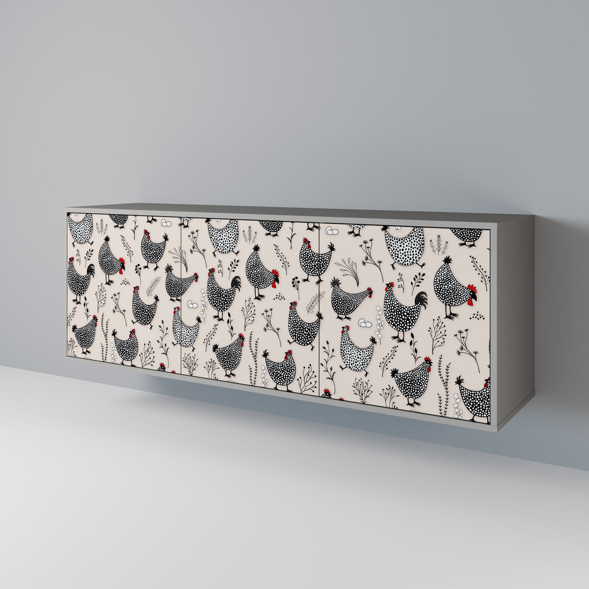 HAPPY HENS 3-Door Sideboard