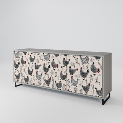 HAPPY HENS 3-Door Sideboard