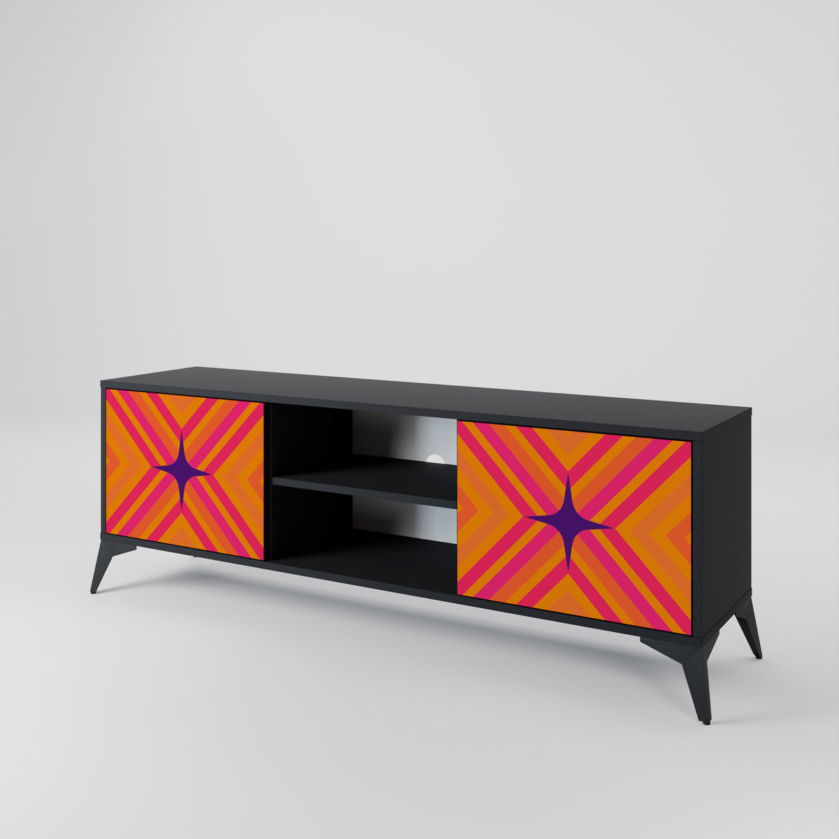 GEOMETRIC BRILLIANCE 2-Door TV Cabinet