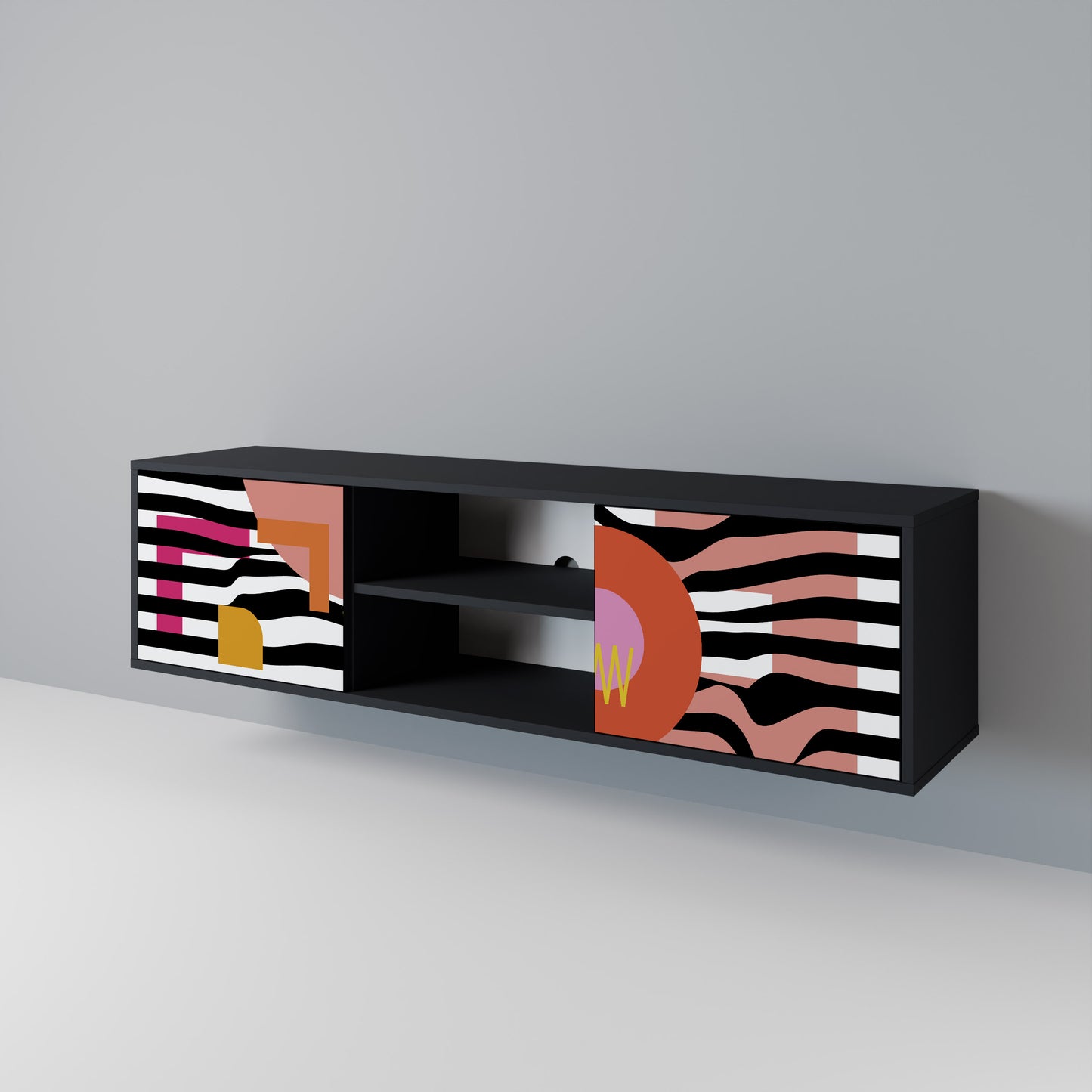 CHROMATIC ABSTRACT 2-Door TV Cabinet