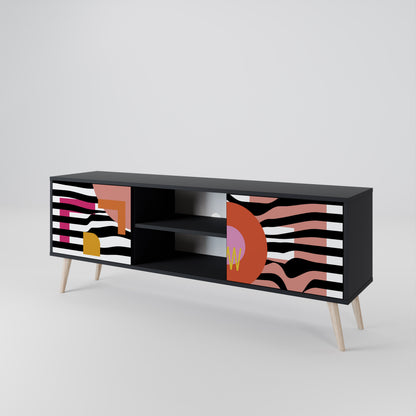 CHROMATIC ABSTRACT 2-Door TV Cabinet