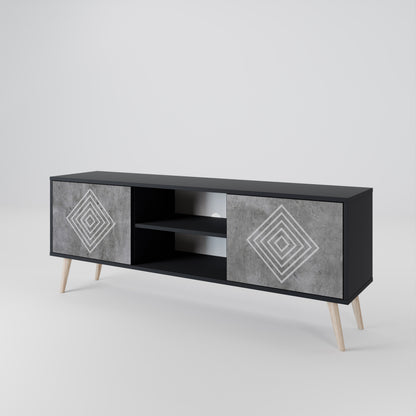 POLYGONAL ARTISTRY 2-Door TV Cabinet