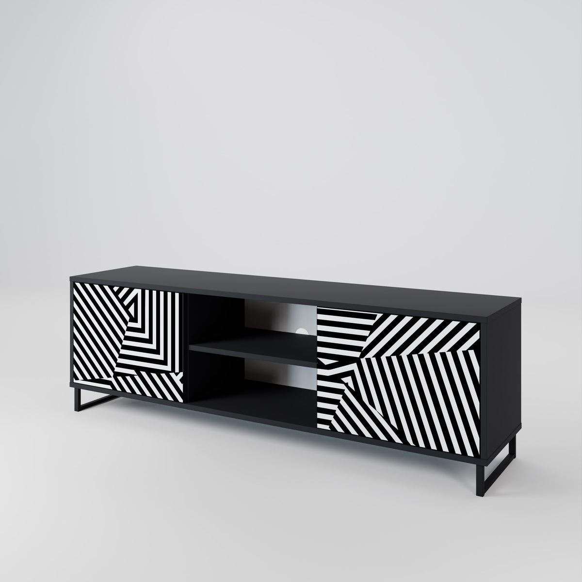 ILLUSIONARY LATTICE 2-Door TV Cabinet