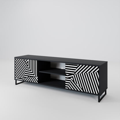 ILLUSIONARY LATTICE 2-Door TV Cabinet