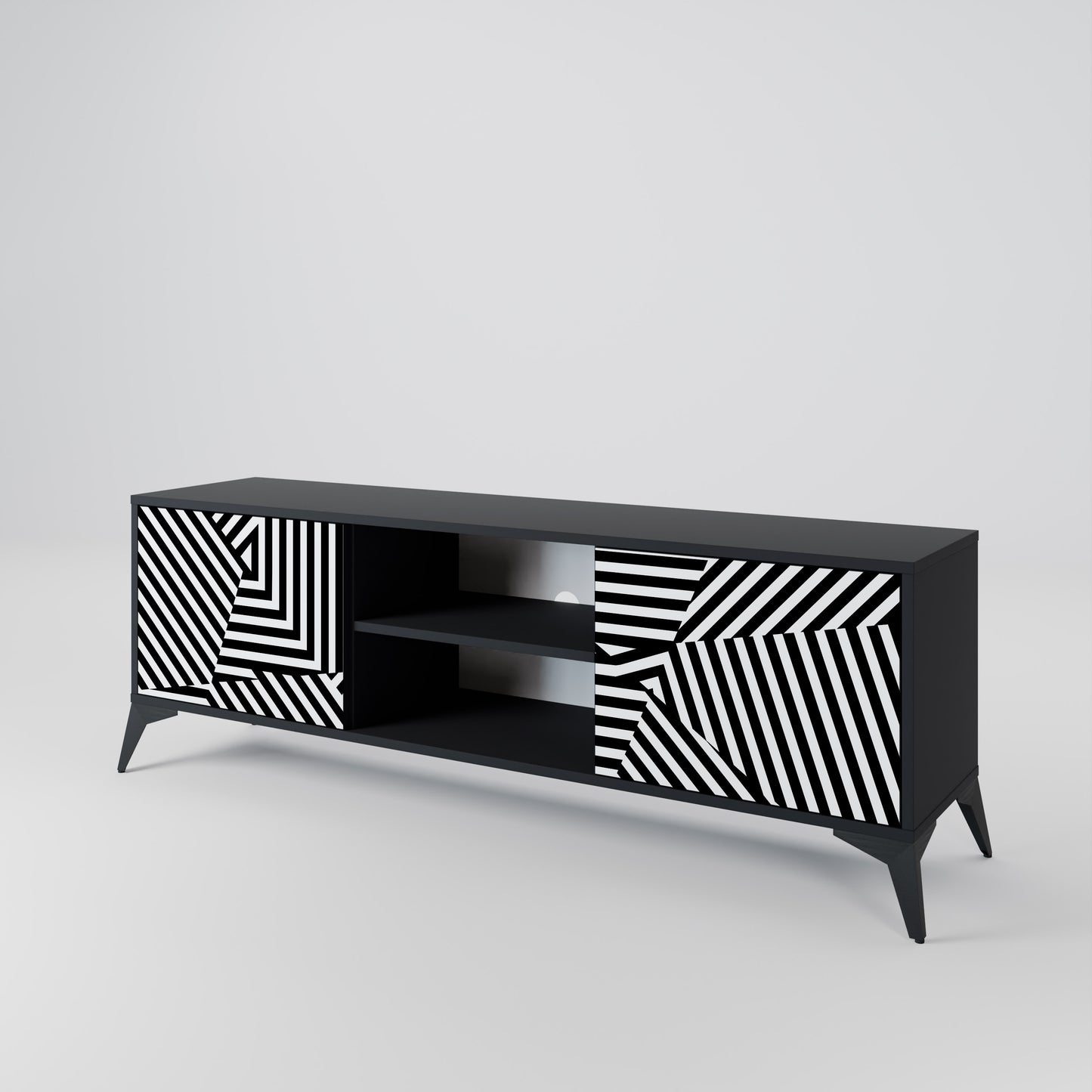 ILLUSIONARY LATTICE 2-Door TV Cabinet