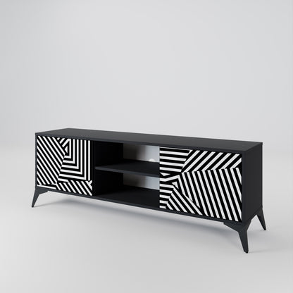 ILLUSIONARY LATTICE 2-Door TV Cabinet