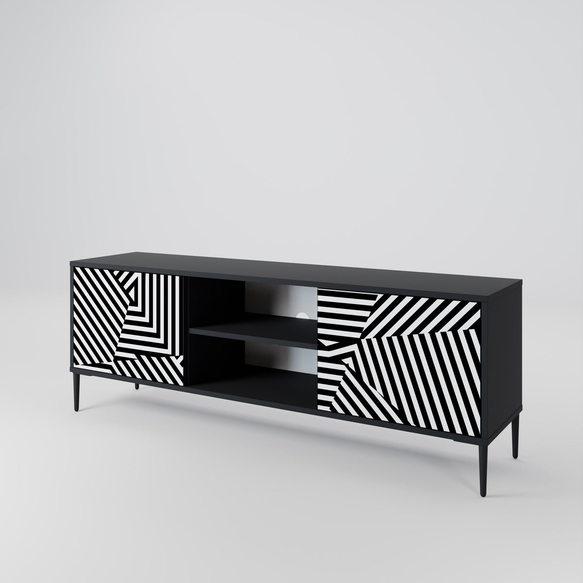 ILLUSIONARY LATTICE 2-Door TV Cabinet