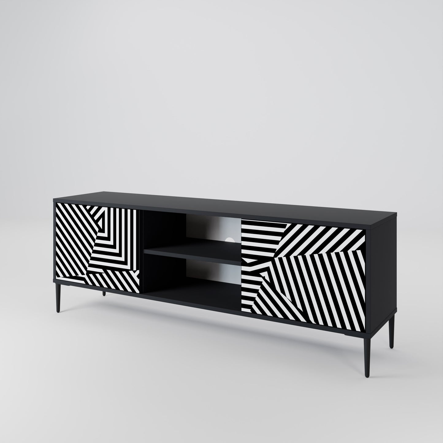 ILLUSIONARY LATTICE 2-Door TV Cabinet