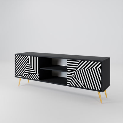 ILLUSIONARY LATTICE 2-Door TV Cabinet