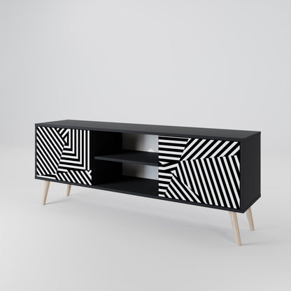 ILLUSIONARY LATTICE 2-Door TV Cabinet