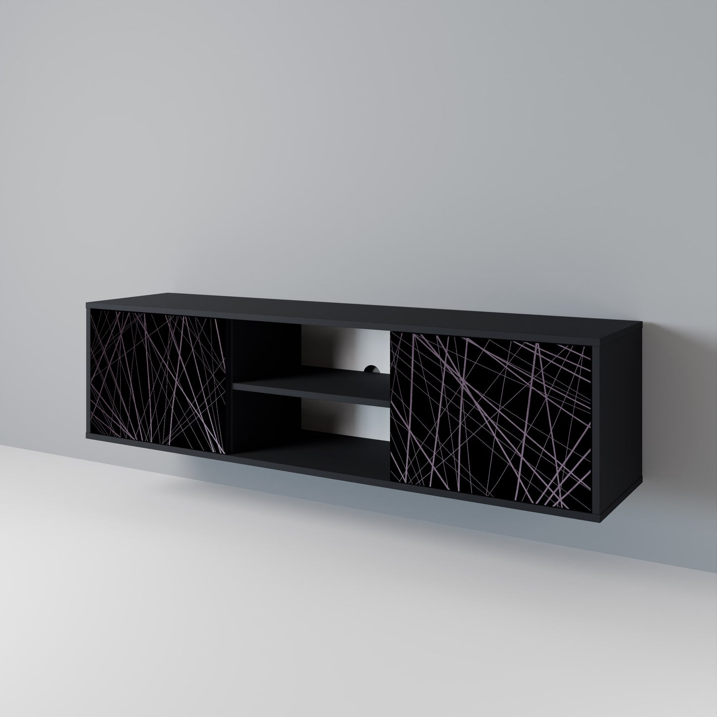 SHIMMER SPIDERGRAM 2-Door TV Cabinet