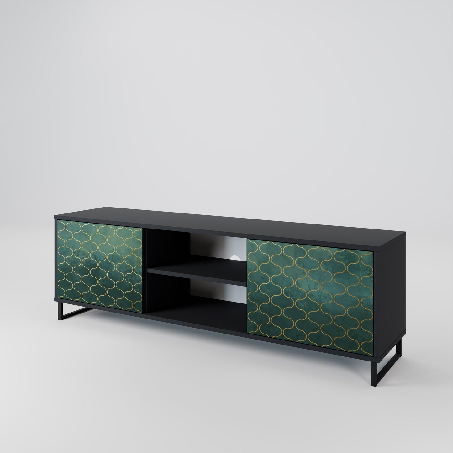TESSELATED GREENERY 2-Door TV Cabinet