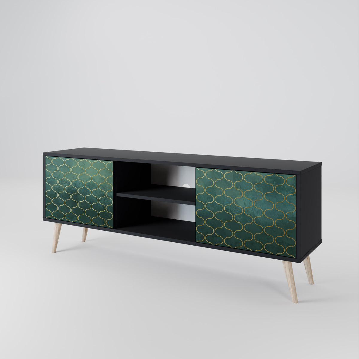 TESSELATED GREENERY 2-Door TV Cabinet