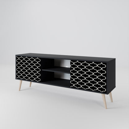 TESSELATED BLACKNESS 2-Door TV Cabinet