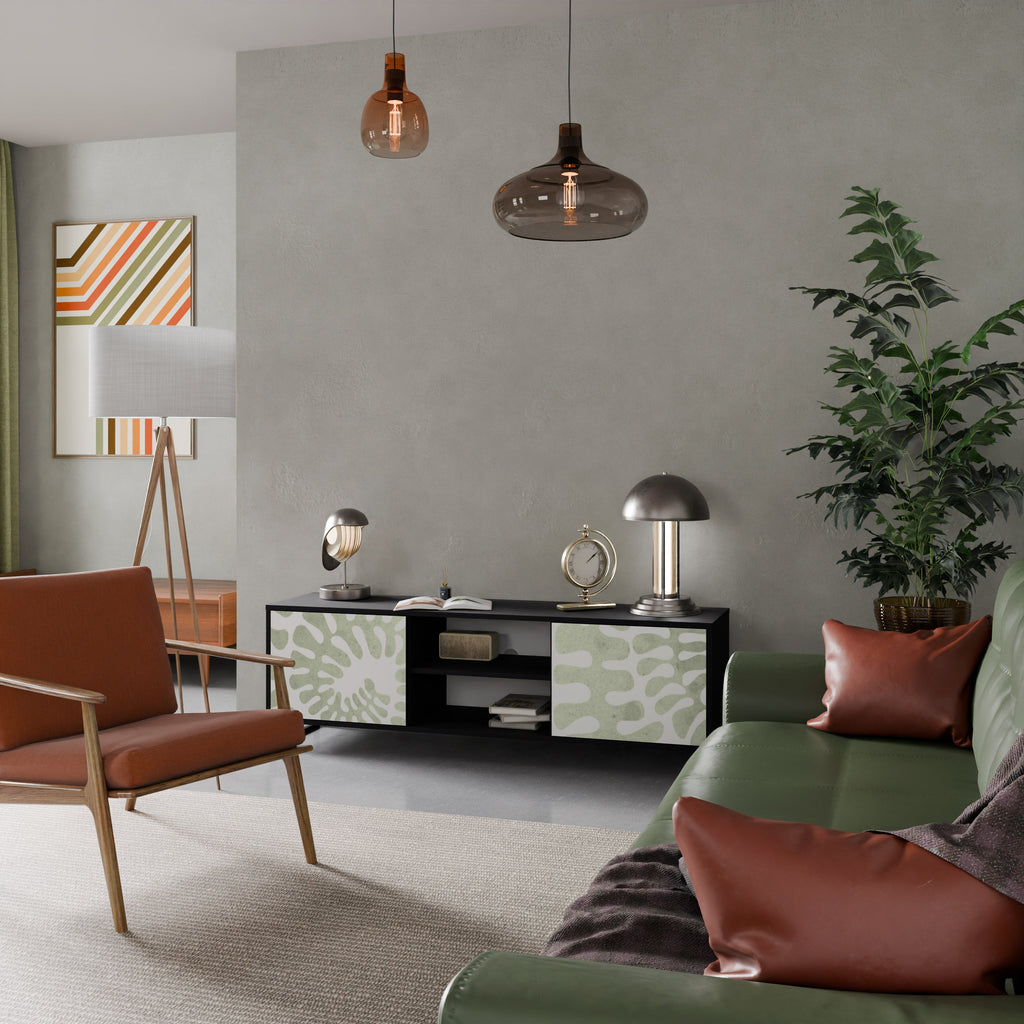 Meuble TV 2 portes HELIX DANCE finition noire