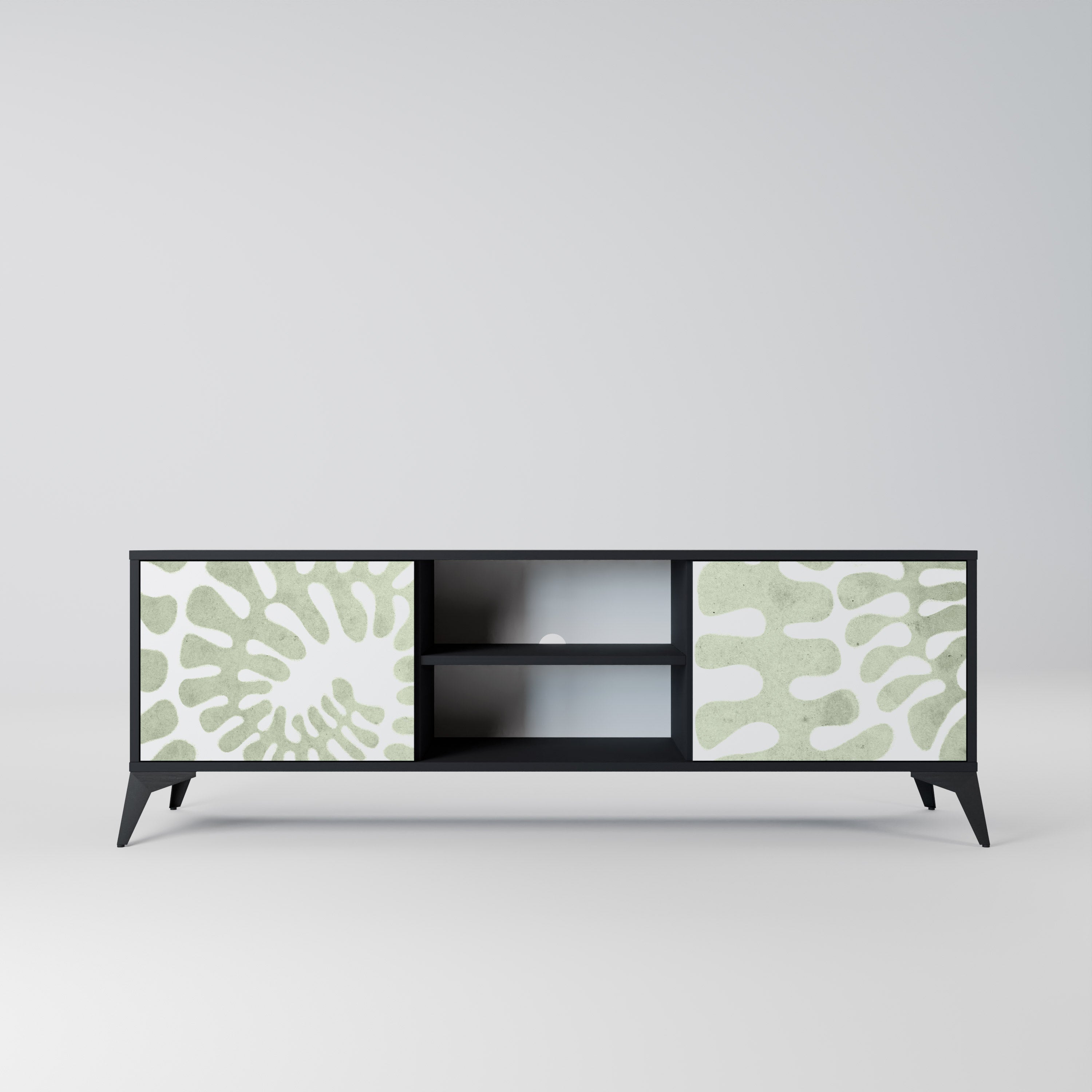 Meuble TV 2 portes HELIX DANCE finition noire