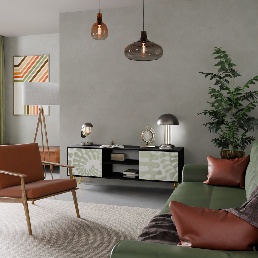 Meuble TV 2 portes HELIX DANCE finition noire