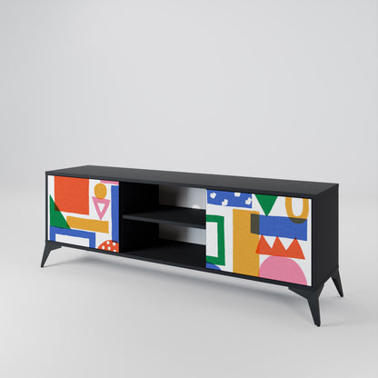GEOMETRIC GLIMMER 2-Door TV Cabinet