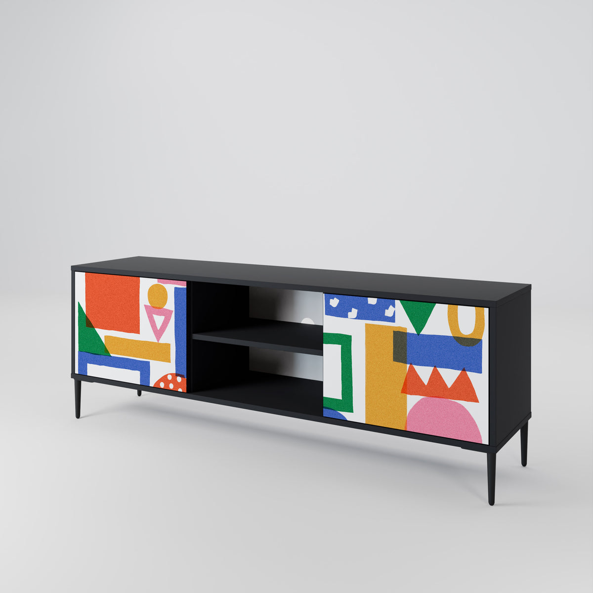 GEOMETRIC GLIMMER 2-Door TV Cabinet