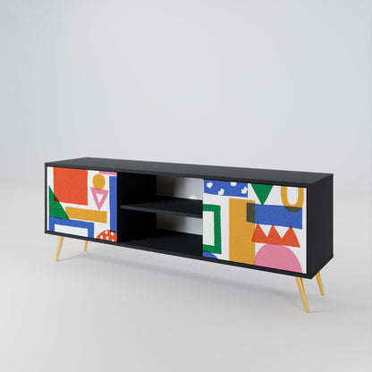 GEOMETRIC GLIMMER 2-Door TV Cabinet