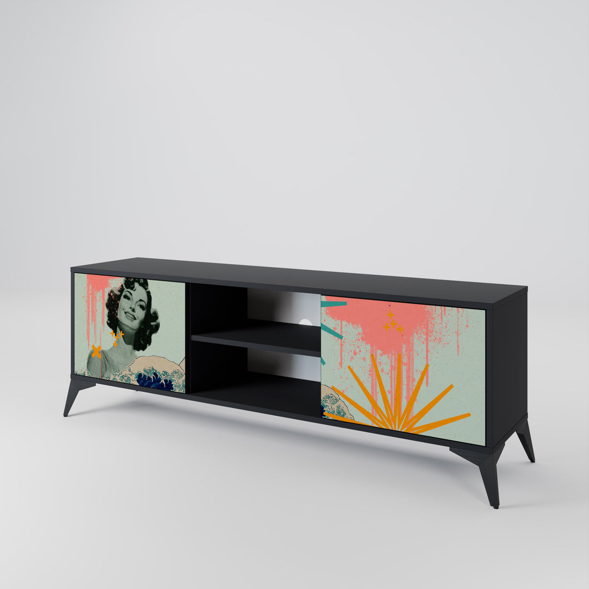 KANAGAWA BEAUTY 2-Door TV Cabinet