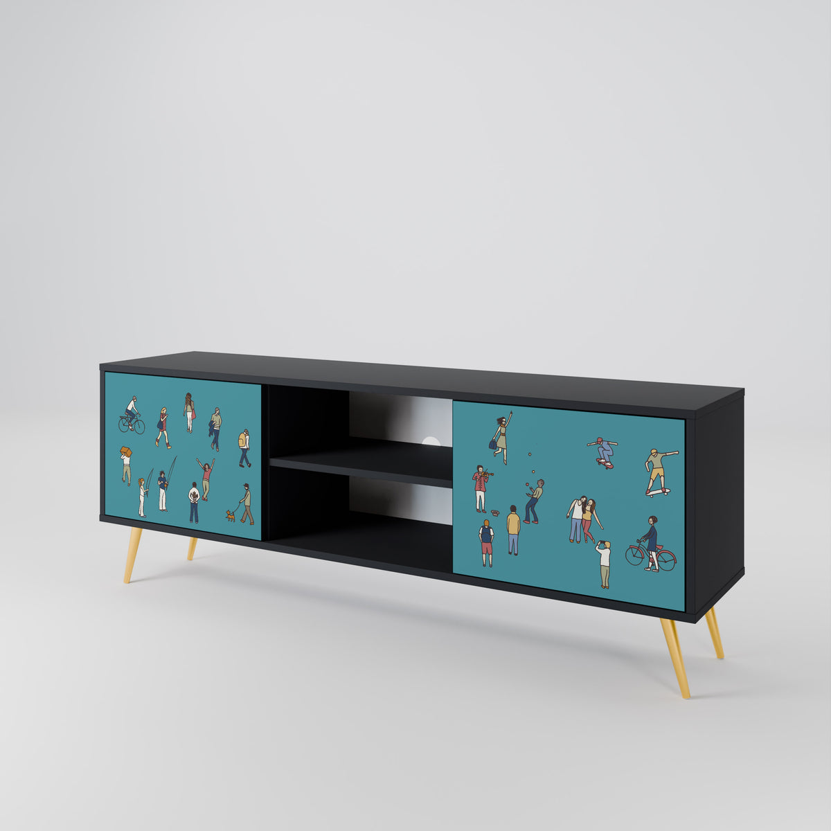 COLLECTIVE STREAM 2-Door TV Cabinet