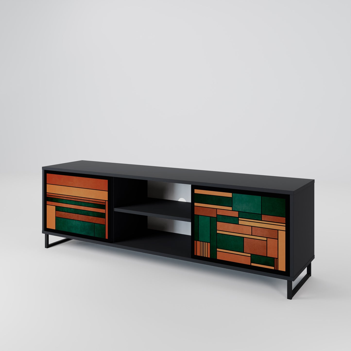 EARTHY FIGURES 2-Door TV Cabinet