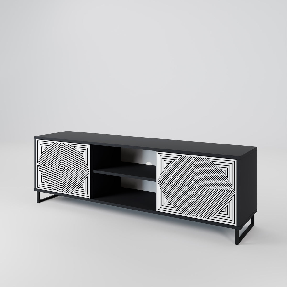 POLYGON ILLUSION 2-Door TV Cabinet