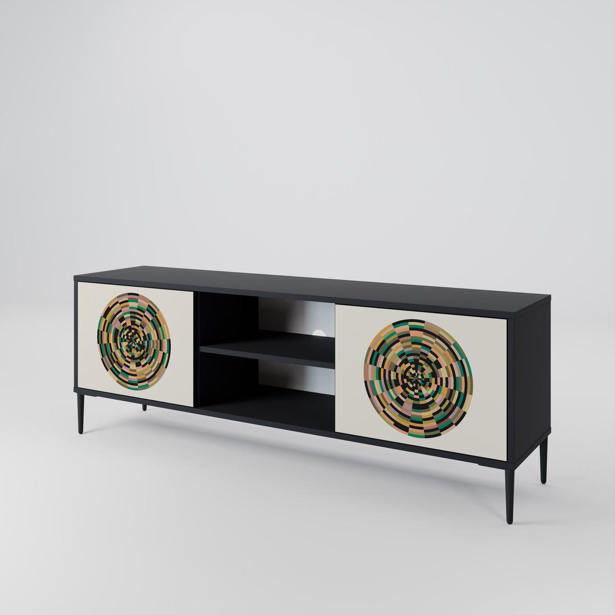 GREEN CIRCLES 2-Door TV Cabinet