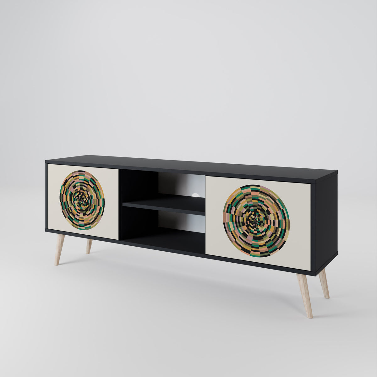 GREEN CIRCLES 2-Door TV Cabinet