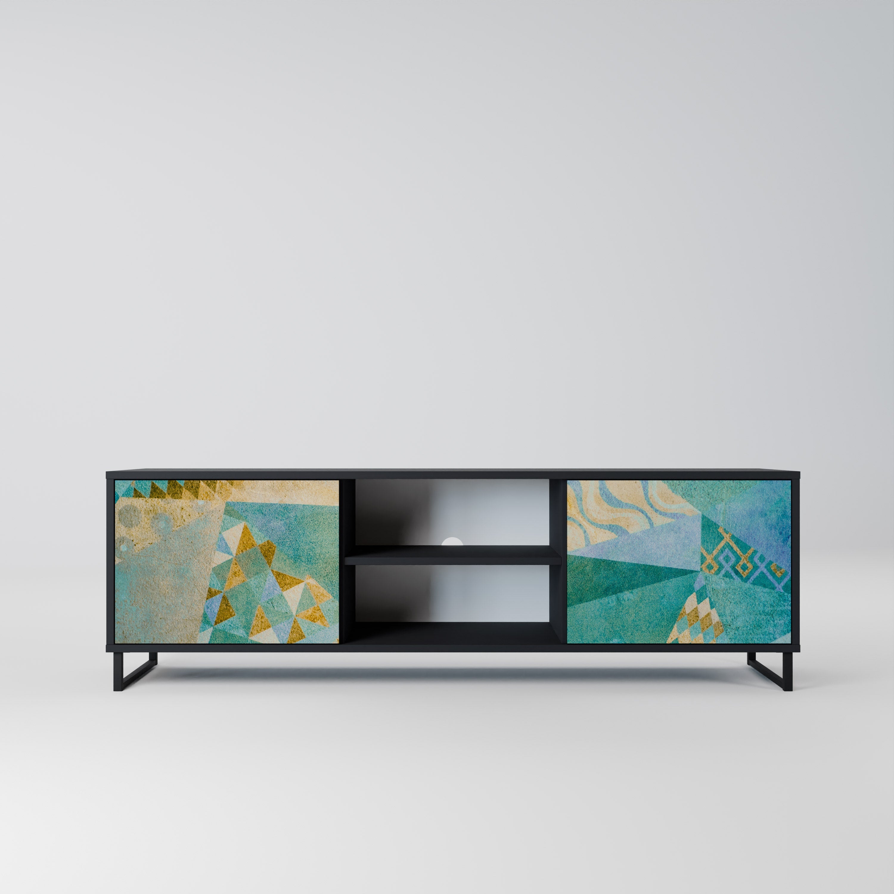 Meuble TV 2 portes SPECTRUM SPLENDOR finition noire