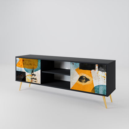 ABSTRACT FACES 2-Door TV Cabinet