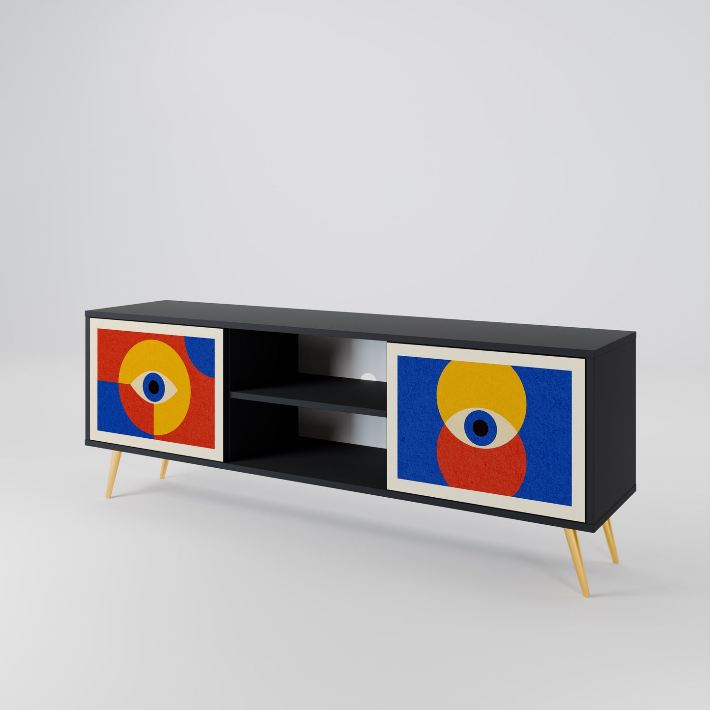 GEOMETRIC EYES 2-Door TV Cabinet