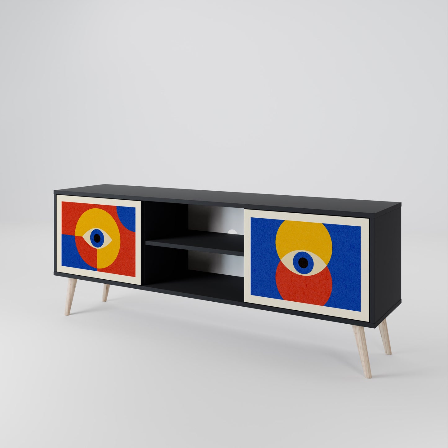 GEOMETRIC EYES 2-Door TV Cabinet